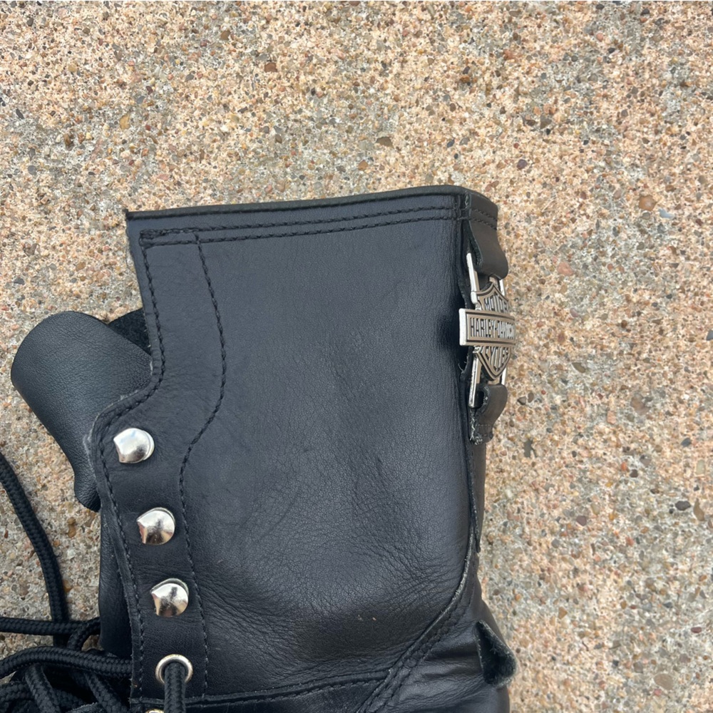Harley Davidson Black Leather Women's Boots - Picture 5 of 7